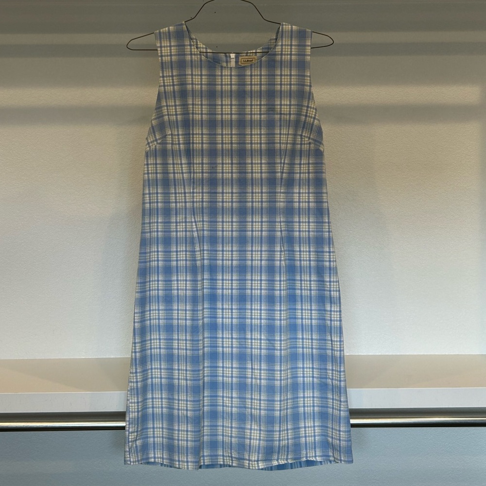L.L. Bean Blue and Green Plaid Dress